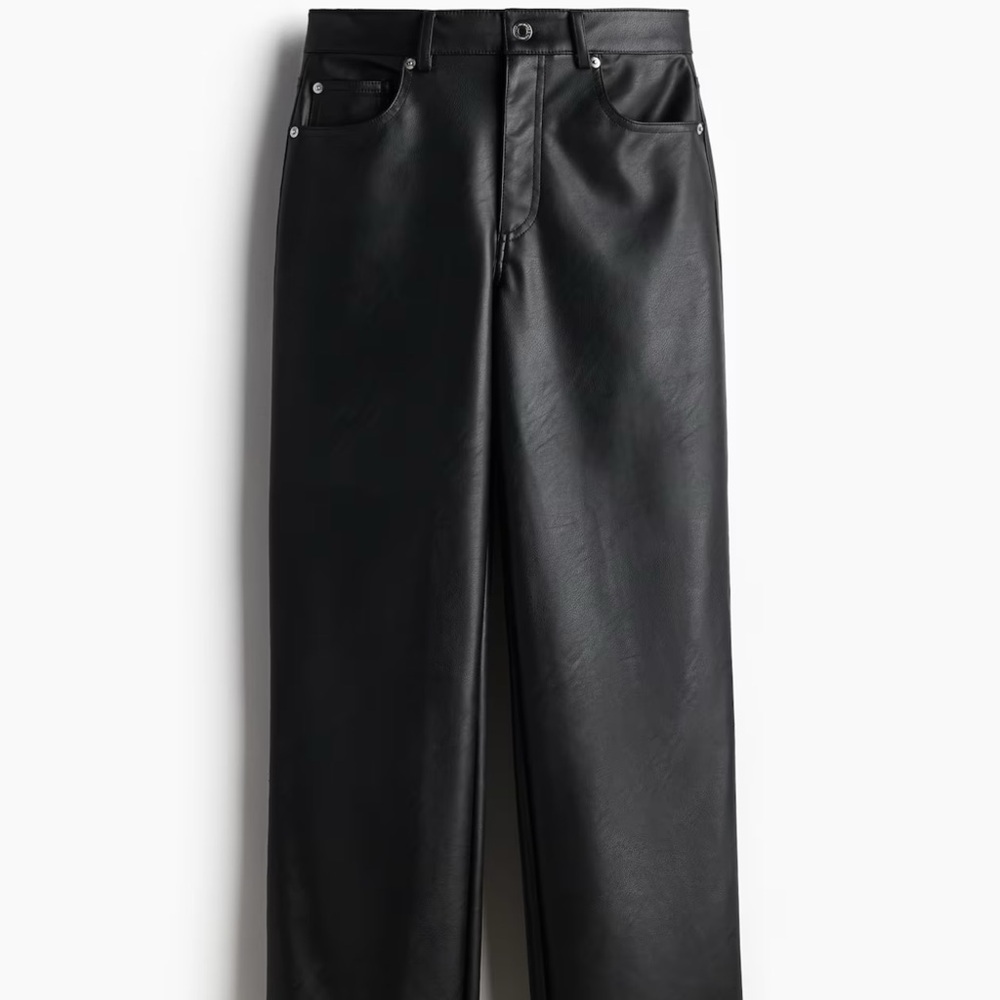 H&M Black Leather Pants - Picture 2 of 2